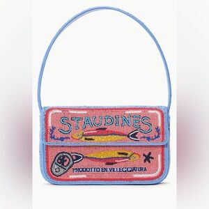 STAUD Beaded shoulder Bag with Sardine Design